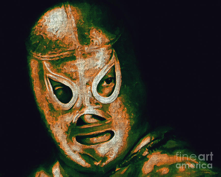 Sports Photograph - El Santo The Masked Wrestler 20130218 by Wingsdomain Art and Photography