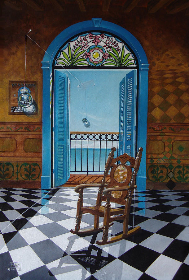 El sillon de abuelita Painting by Roger Calle