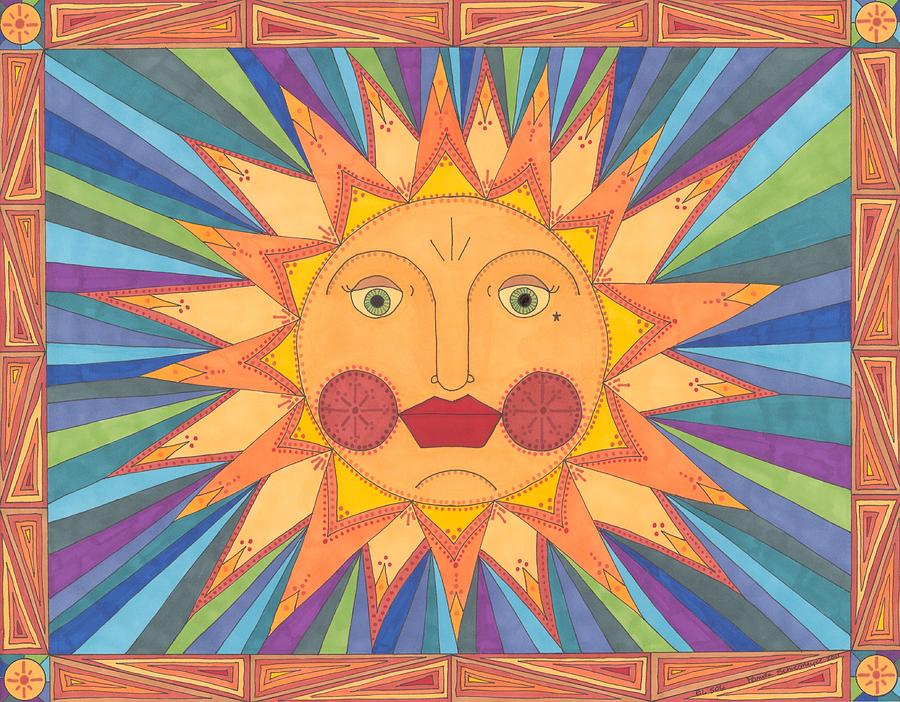El Sol Drawing by Pamela Schiermeyer