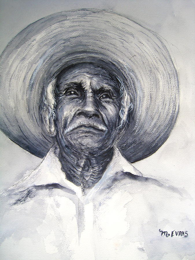 El  Sombrero Painting by Myra Evans