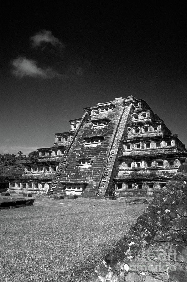Architecture Photograph - EL TAJIN PYRAMID Veracruz Mexico by John  Mitchell