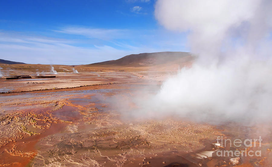 El Tatio Geysers in the Andes Mountains Atacama Desert Chile Photograph by Louise Heusinkveld