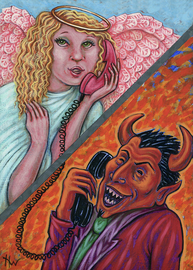 El Telefono Painting by Holly Wood