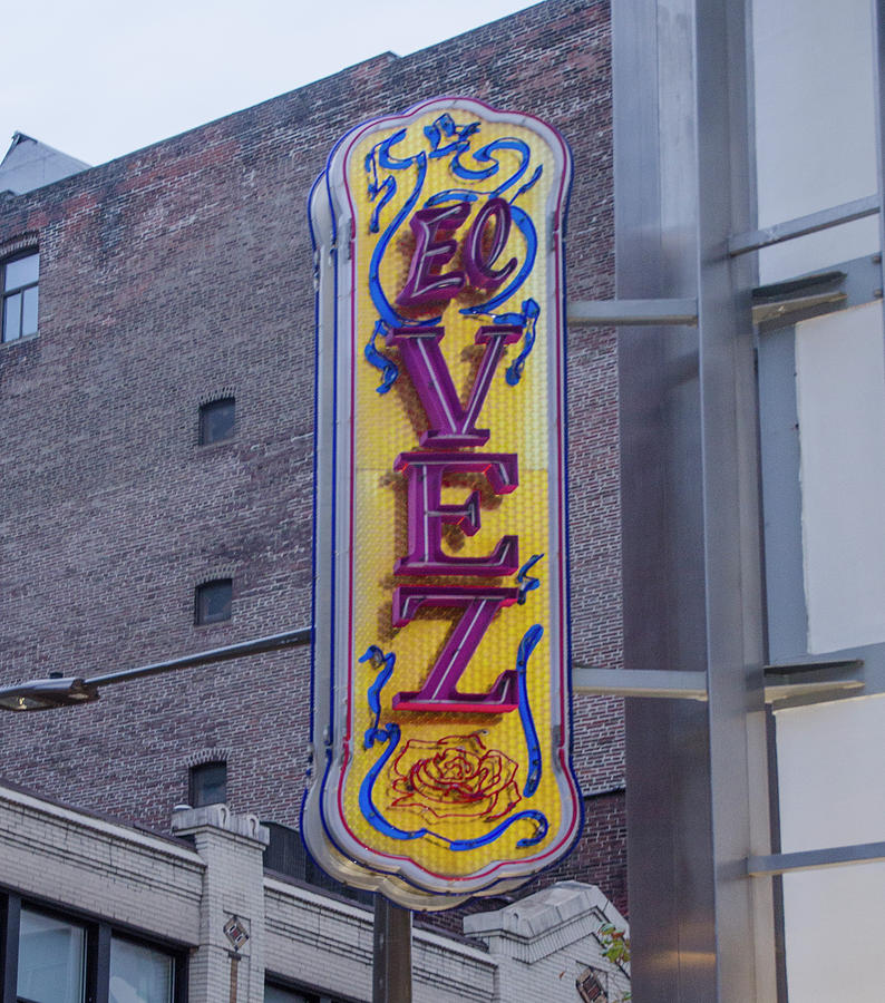El Vez Sign - Philadelphia Photograph by Bill Cannon