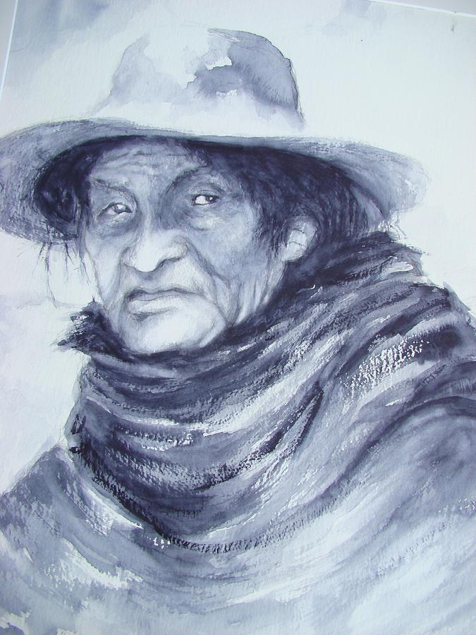 El Viejo Painting by Myra Evans