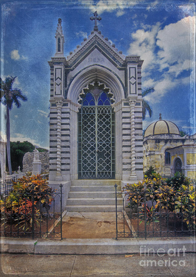 Elaborate Mausoleum  Colon Cemetery Havana Cuba Espada Cemetery Photograph by David Zanzinger