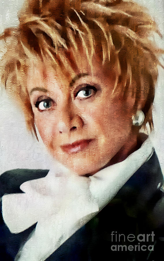 Elaine Paige - Singer Actress Painting by Ian Gledhill