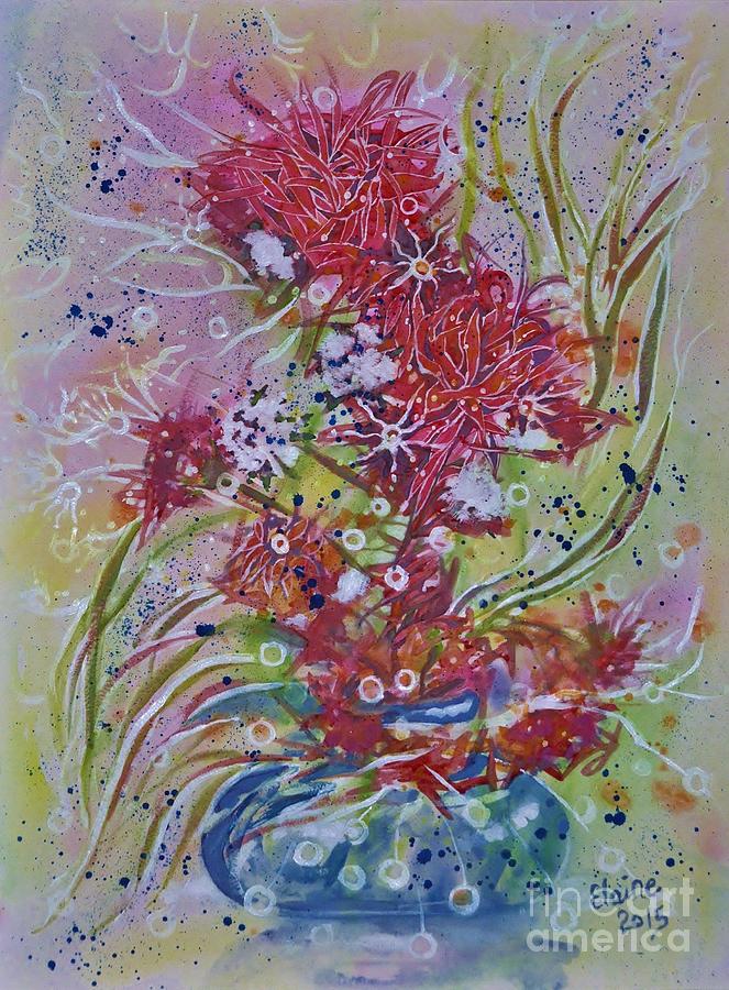 Elaines flowers Painting by Elaine Berger