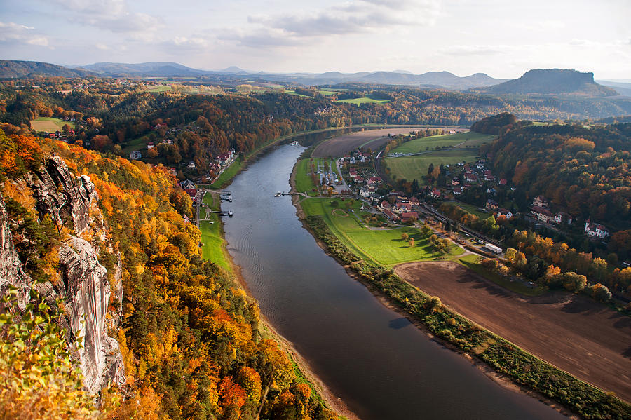 Elbe River. Saxon Switzerland Photograph by Jenny Rainbow