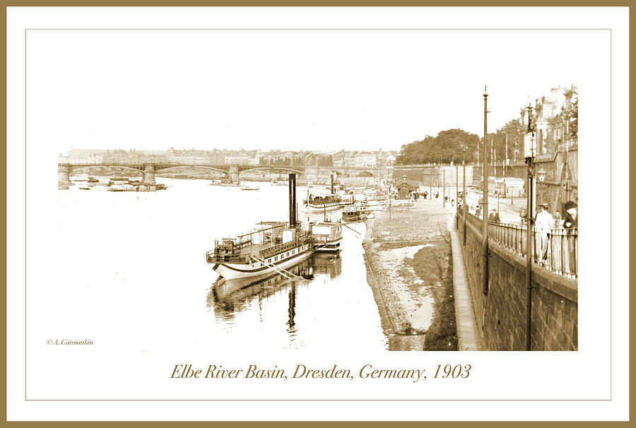 Elbe River Basin, Dresden, Germany, 1903 Photograph by A Macarthur Gurmankin