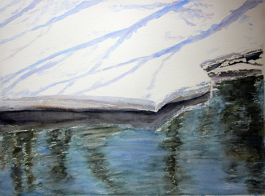 Elbow River Thaw 2 Painting by Madeleine Arnett