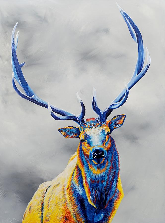 Wildlife Painting - Elch by Kylie Fine Art
