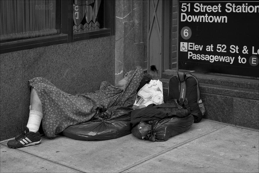 Elderly Homeless Woman 1 Photograph by Robert Ullmann