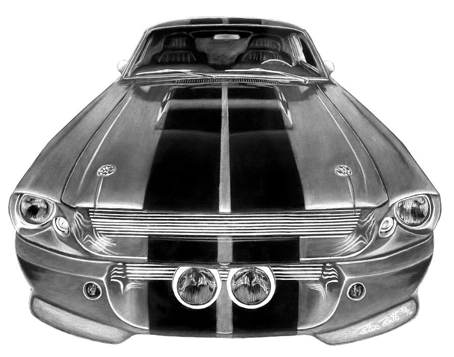 pencil drawings of muscle cars