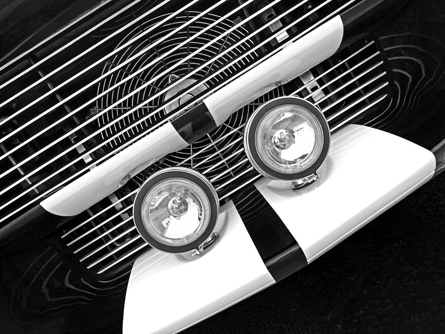 Eleanor Mustang Abstract in Black and White Photograph by Gill Billington