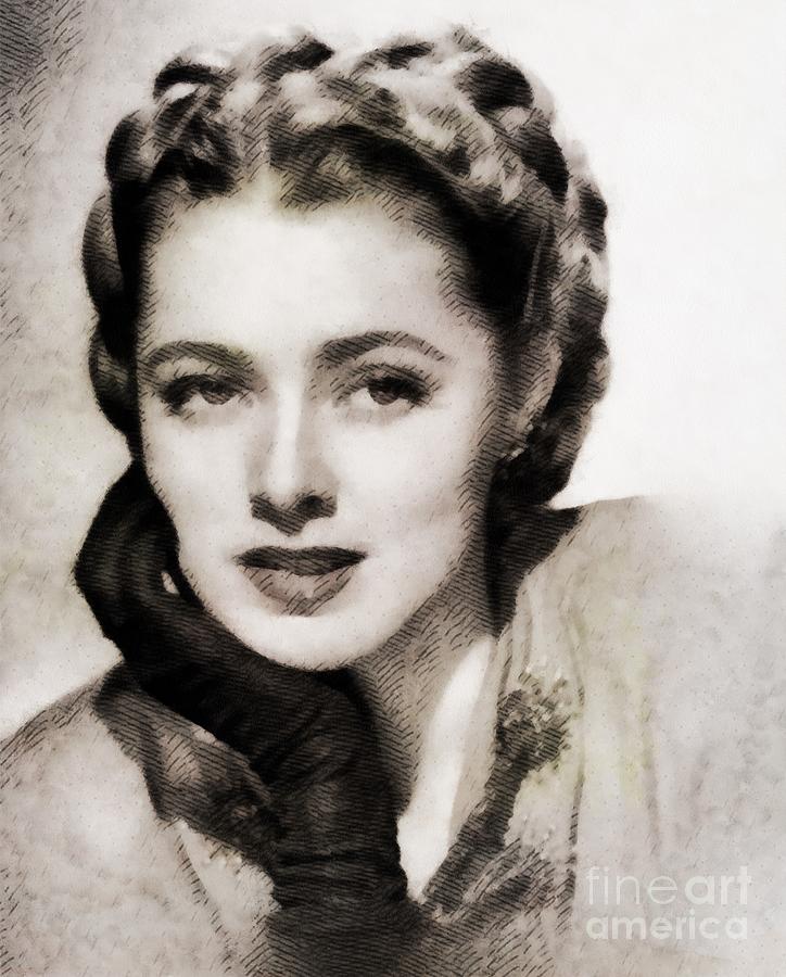 Eleanor Parker, Vintage Actress Painting by Esoterica Art Agency - Pixels