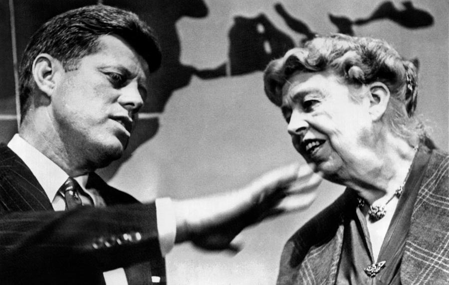 Eleanor Roosevelt And Sen John Kennedy Photograph By Everett Pixels