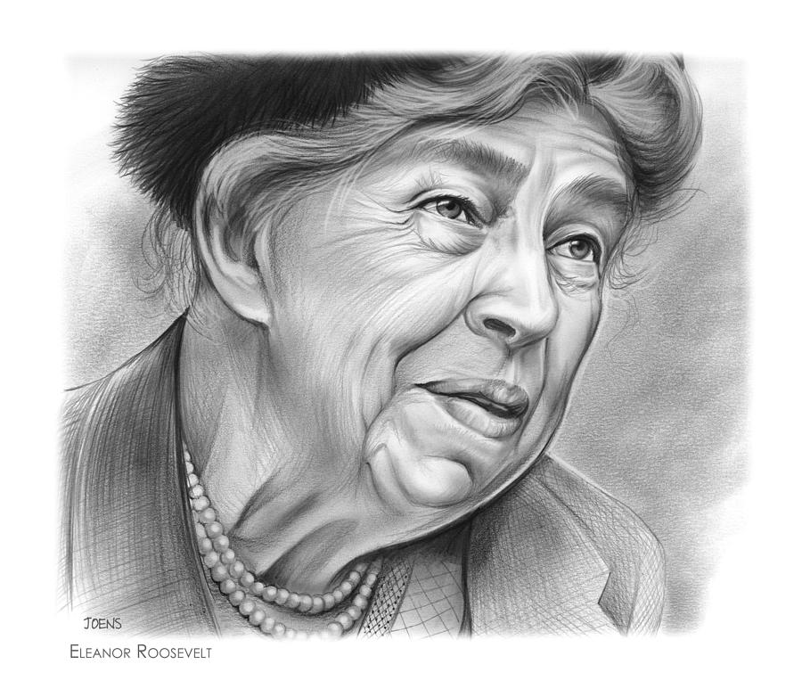 Eleanor Roosevelt Drawing by Greg Joens