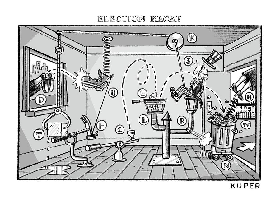 Election Recap Drawing by Peter Kuper