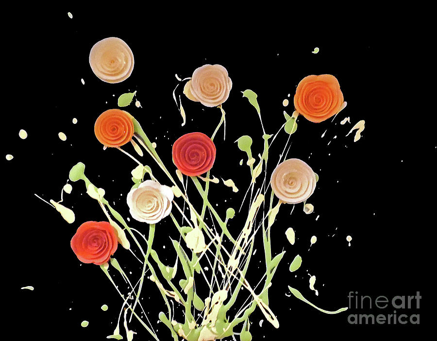 Electric Bouquet Painting by Jilian Cramb - AMothersFineArt