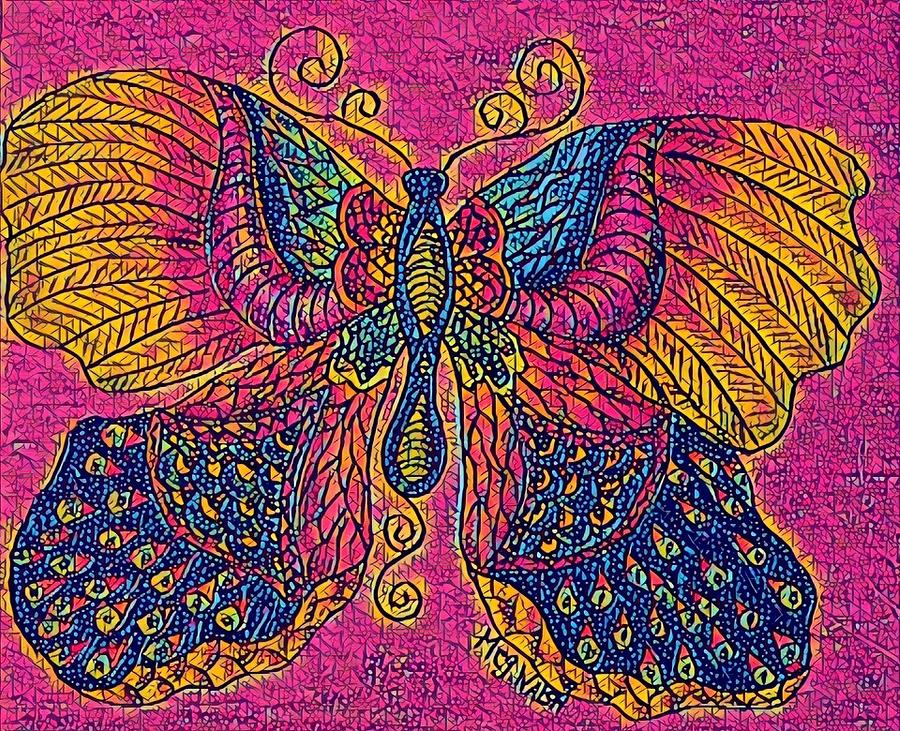 Electric butterfly Digital Art by Megan Walsh
