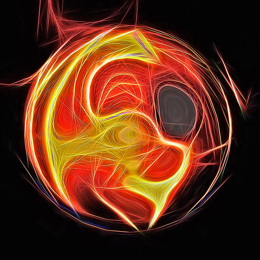 Electric Fireball Digital Art by John Haldane
