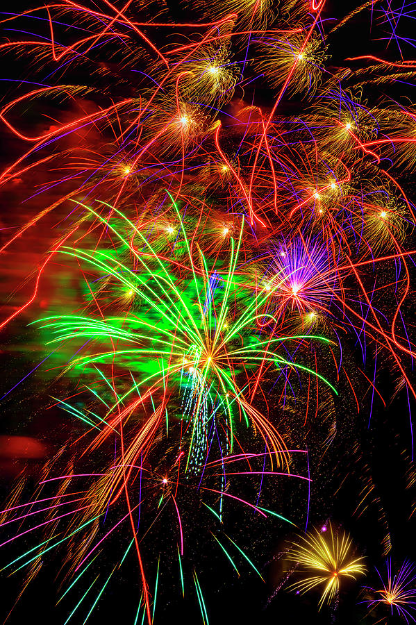 Electric Fireworks Photograph by Garry Gay