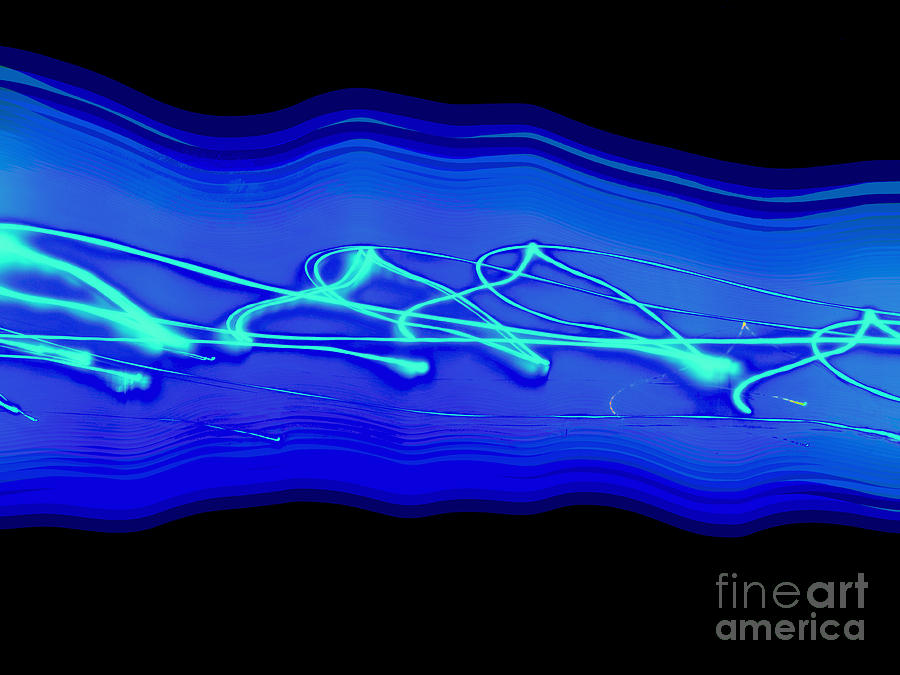 Abstract Photograph - Electric Glide Through Blue by Rick Maxwell