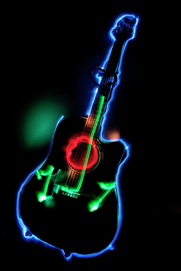 Music Photograph - Electric Guitar by Barbara  White