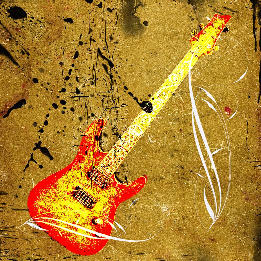 Electric Guitar Grunge Photograph by Steve McKinzie