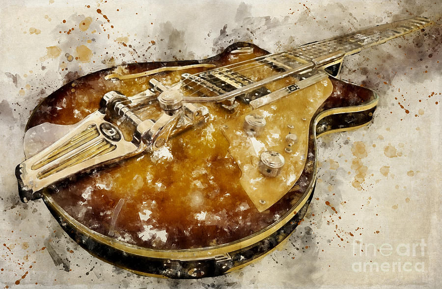 Electric Guitar Digital Art by Teresa Zieba