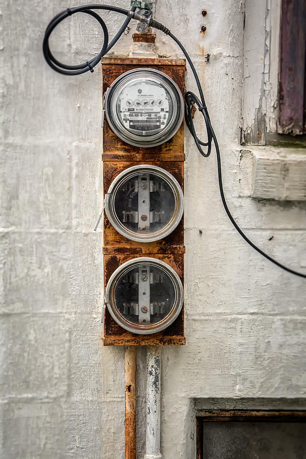 Electric meter    Photograph by Michael Demagall