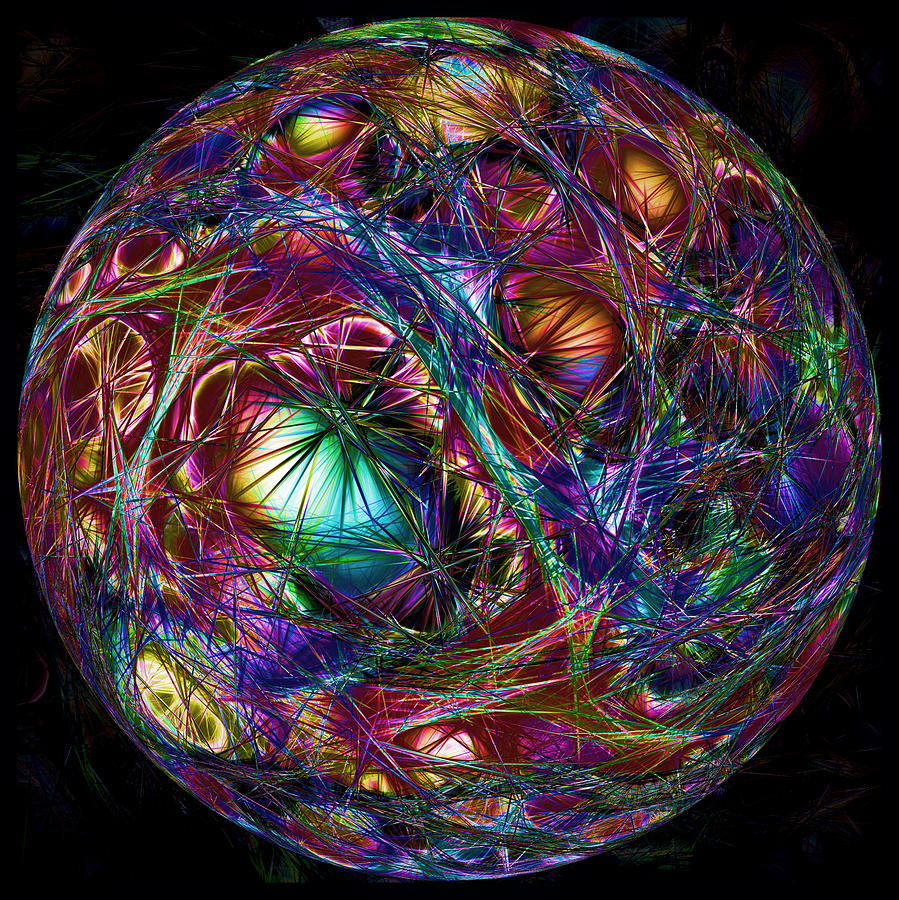 Electric Neon Abstract Digital Art by John Haldane
