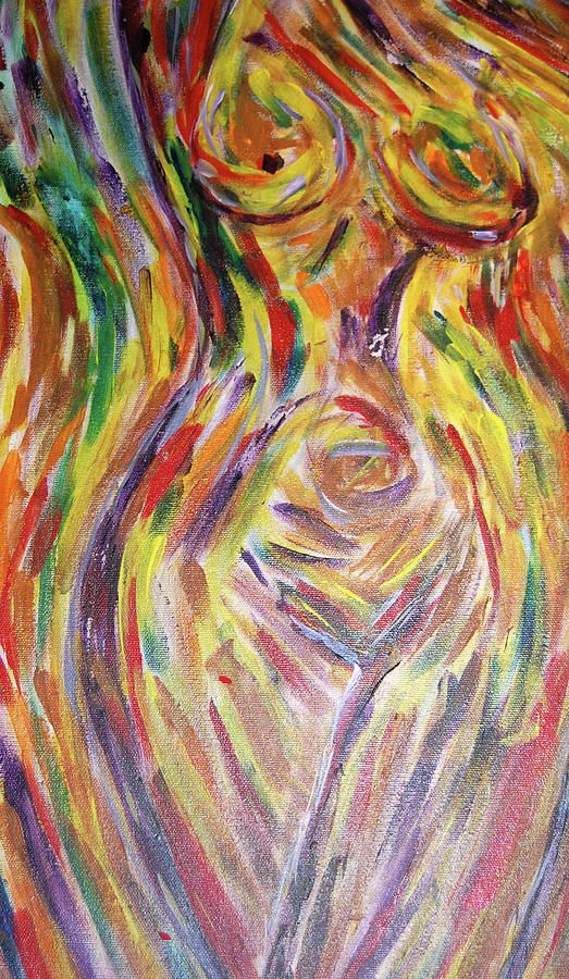 Electric Nude Painting by Carolyn Donnell