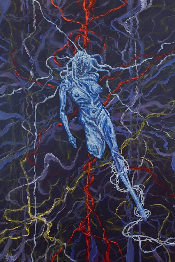 Electric Pain Painting by Judy Henninger