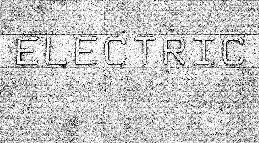 Sign Photograph - Electric Safety Cover Signage by Denise Beverly