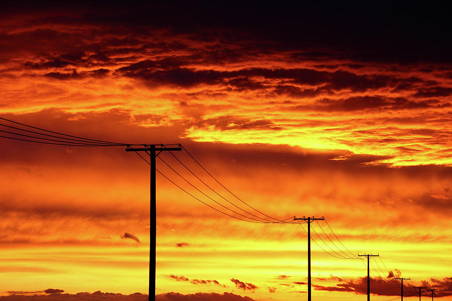 Sunset Photograph - Electric Sky by Todd Klassy