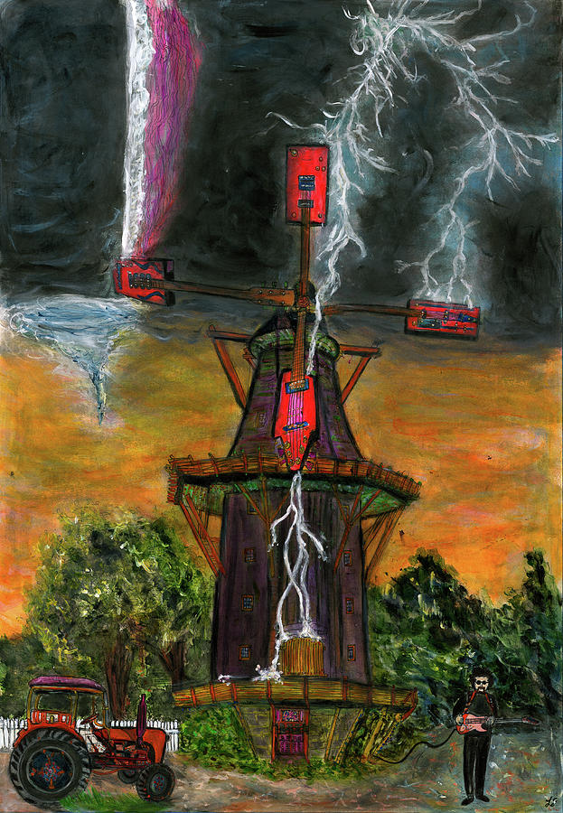 Music Painting - Electric Windmill by Lindsay Strubbe