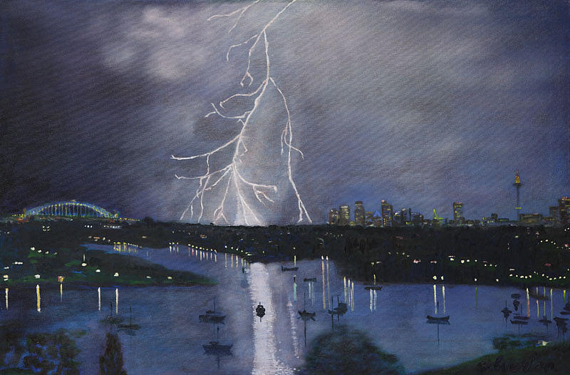 Electrical Storm Painting by Robert Silverton