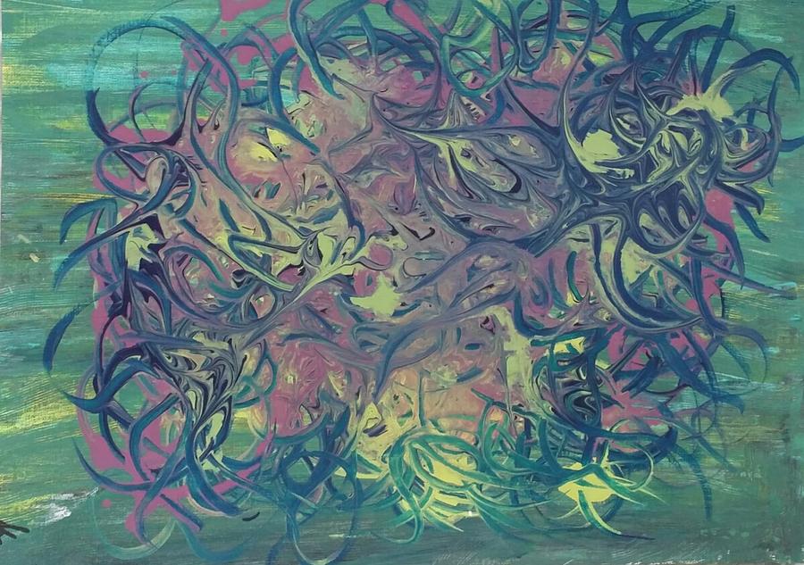 Abstract Painting - Electrical sword  by Shanna Spann