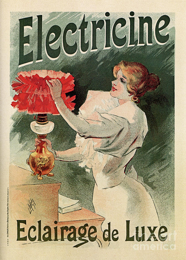 Electricine Illumination 1895 Drawing by Heidi De Leeuw