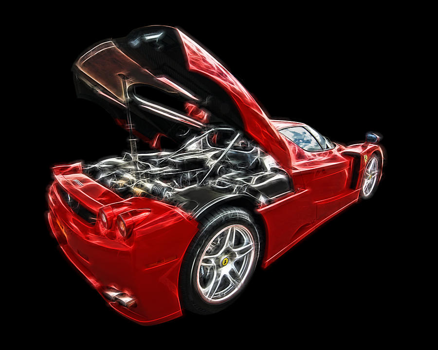 Transportation Photograph - Electrifying - Ferrari Enzo by Gill Billington