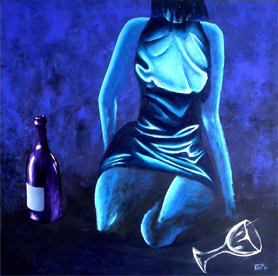 Wine Painting - Electrique by Poul Costinsky