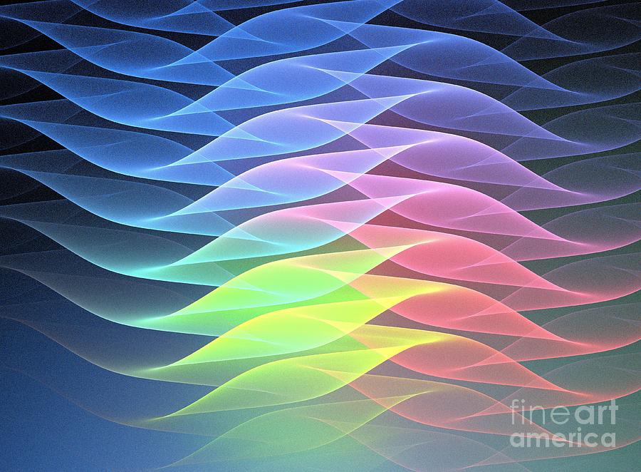 Abstract Digital Art - Electromagnetic Spectrum by Kim Sy Ok