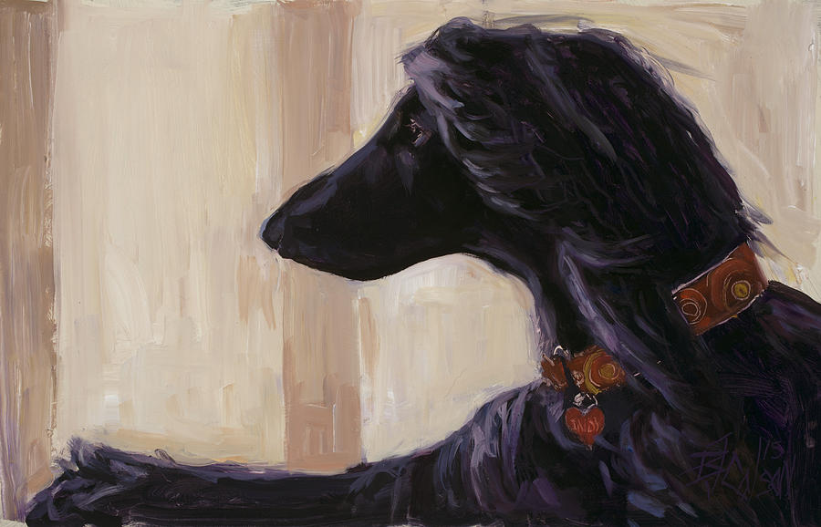 Afghan Hound Painting - Elegance by Billie Colson