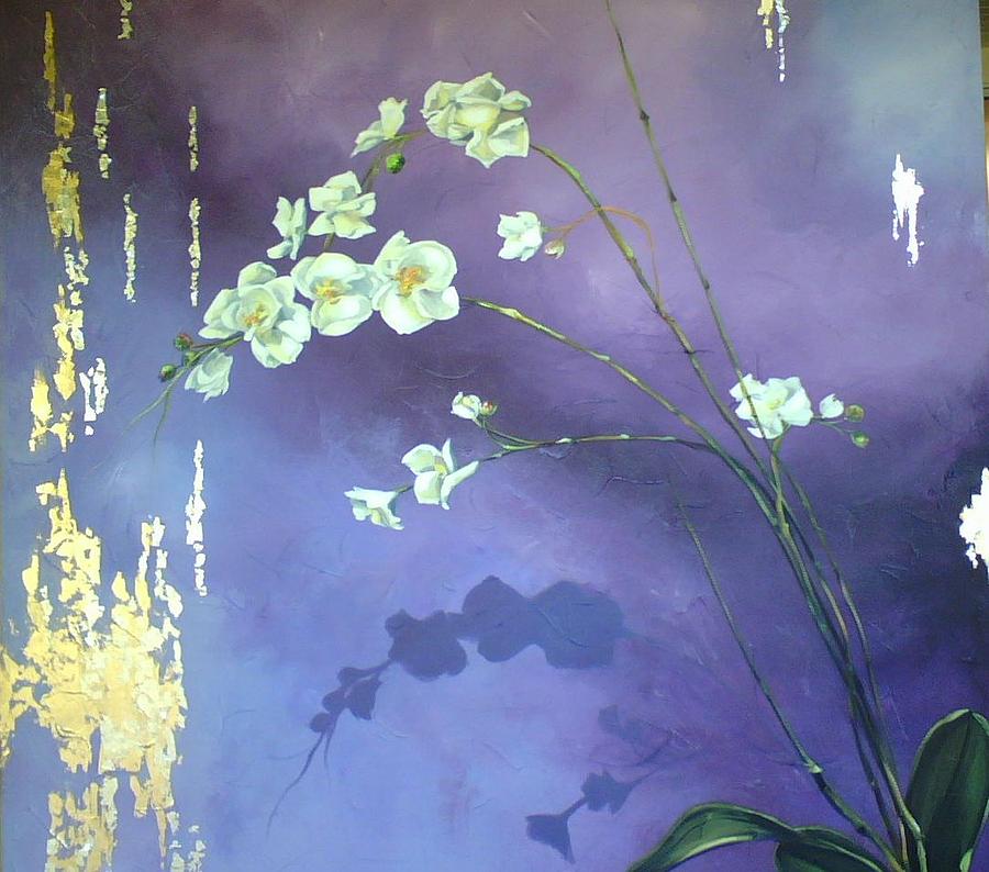 Elegance of the Orchid Painting by Heather Roddy