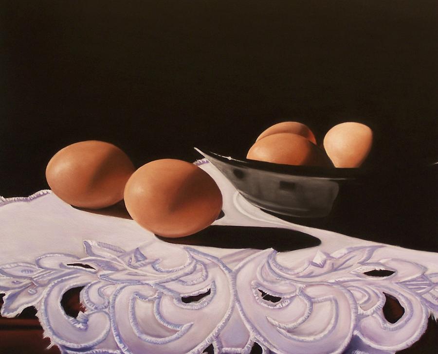 Elegant Eggs Painting by Melanie Cossey