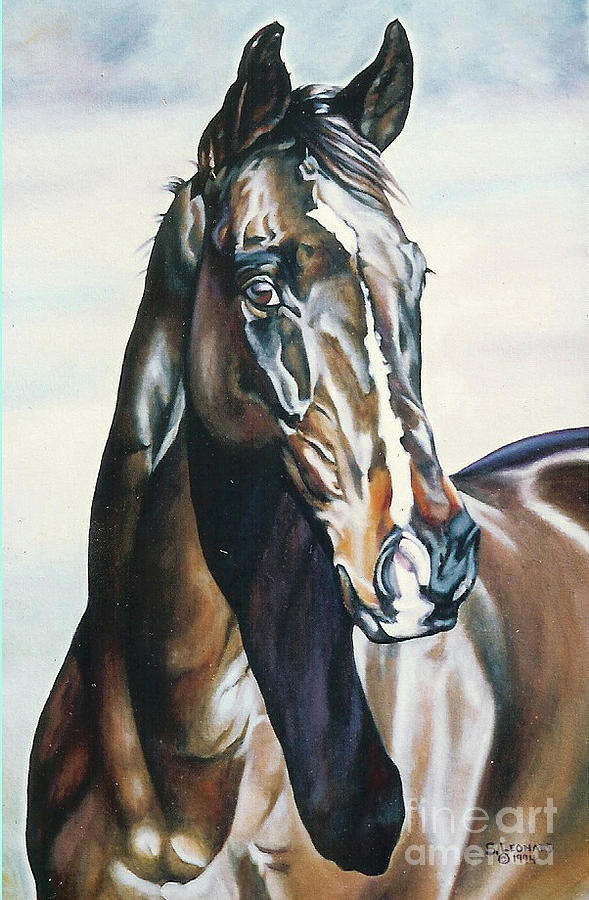 Horse Painting - Elegant equine by Suzanne Leonard