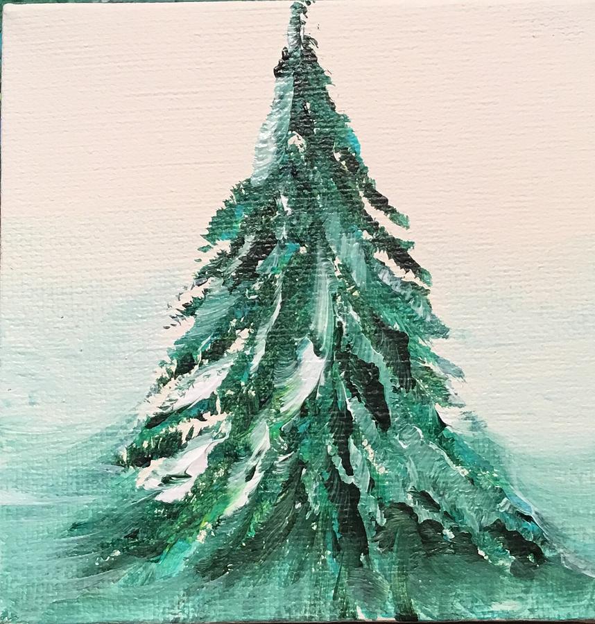 Elegant Evergreen Painting by Ann Wilson - Fine Art America