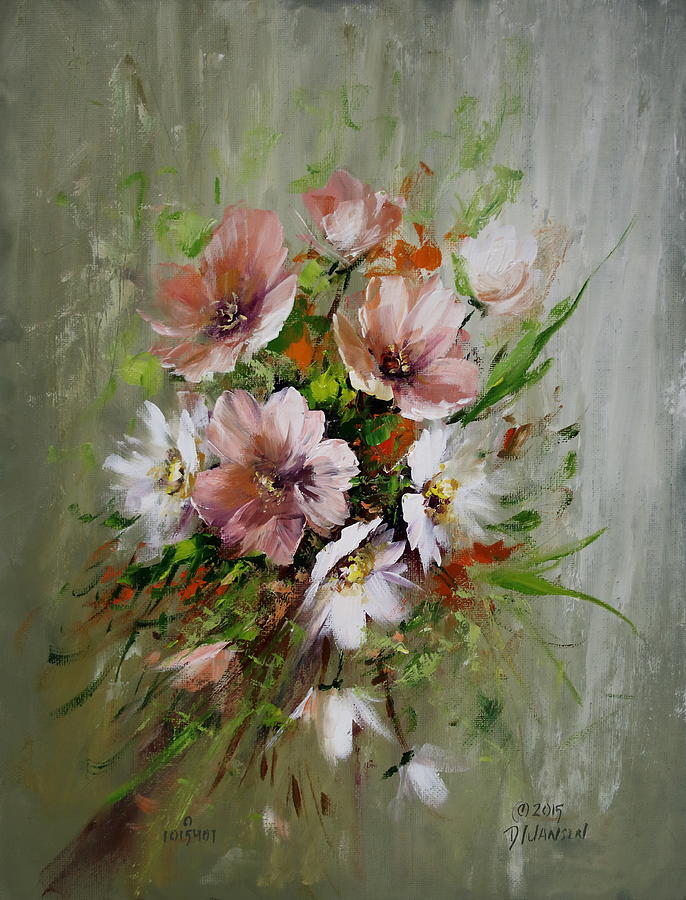 Elegant Flowers Painting by David Jansen